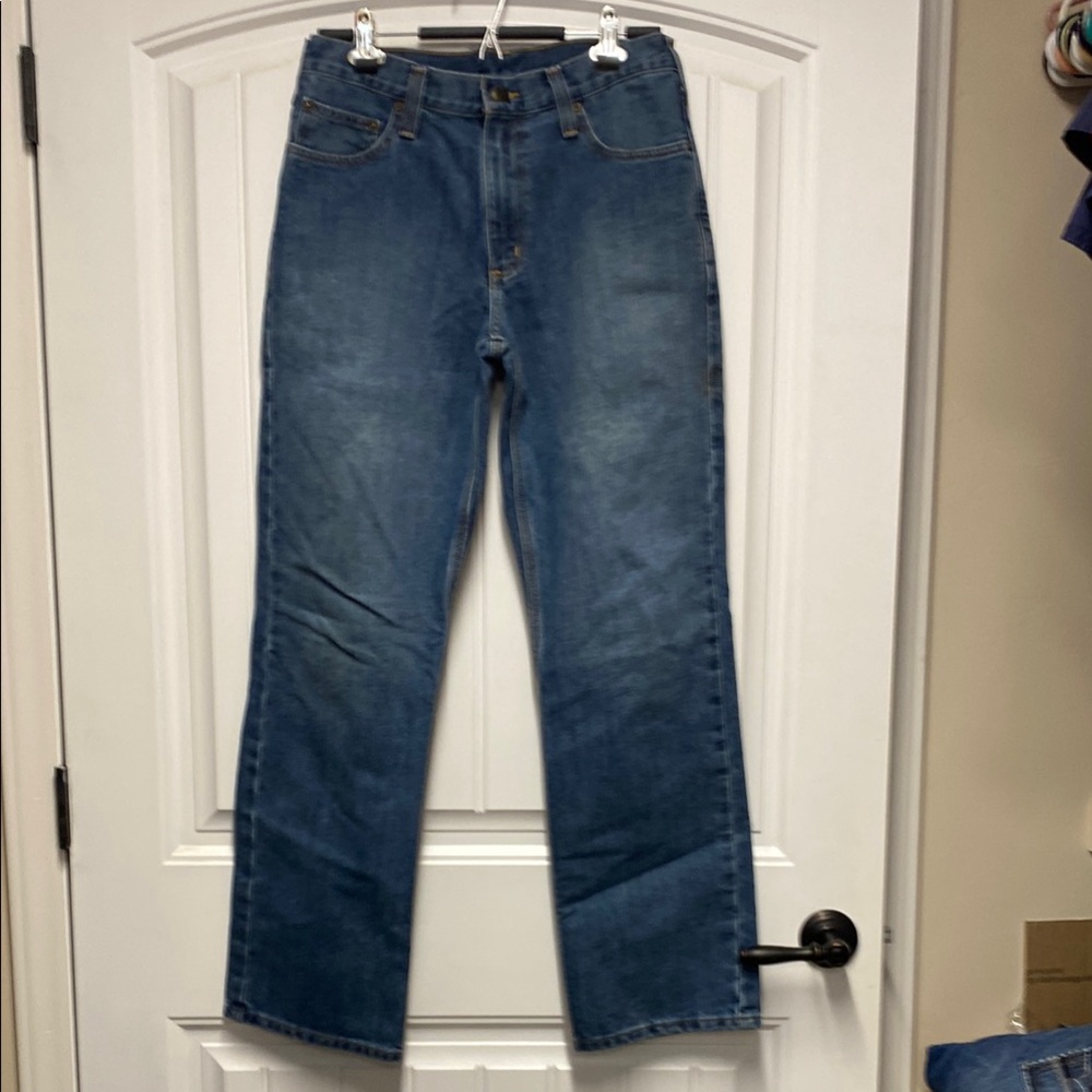 Carhartt Blue Relaxed Jeans with Faded Wash